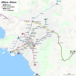 Mapa de Metro de Atenas